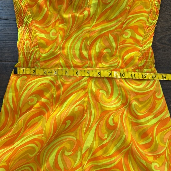 Amazing vintage swimsuit in orange and yellow - Picture 6 of 9